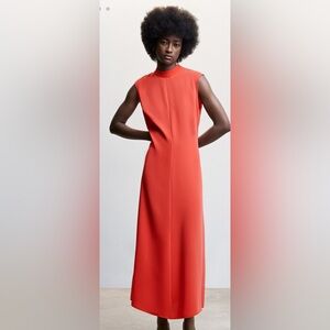 Mango midi red dress in size M